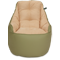 Кресло мешок «Босс», 90x95x90, Оливка и бежевый Анфас галлерея