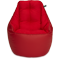 Кресло мешок «Босс», 90x95x90, Кожа Красный Анфас галлерея