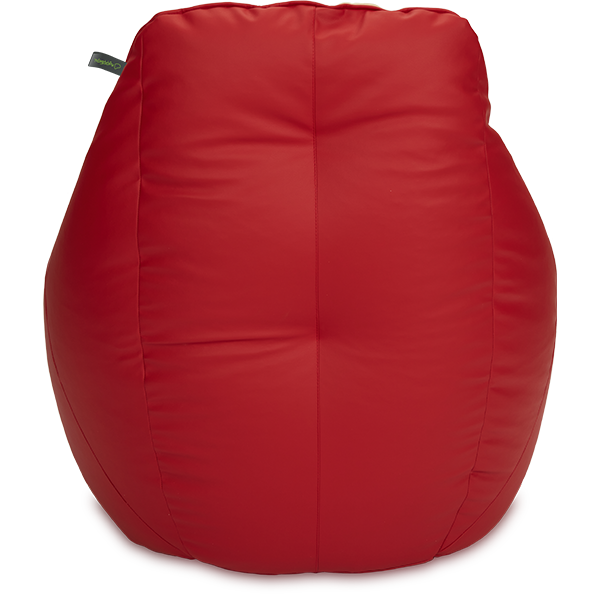 Кресло мешок «Босс», 90x95x90, Кожа Красный Сзади