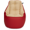 Кресло мешок «Босс», 90x95x90, Красный и бежевый Анфас галлерея