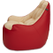 Кресло мешок «Босс», 90x95x90, Красный и бежевый Профиль галлерея