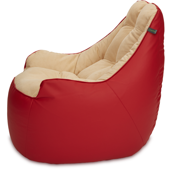 Кресло мешок «Босс», 90x95x90, Красный и бежевый Профиль