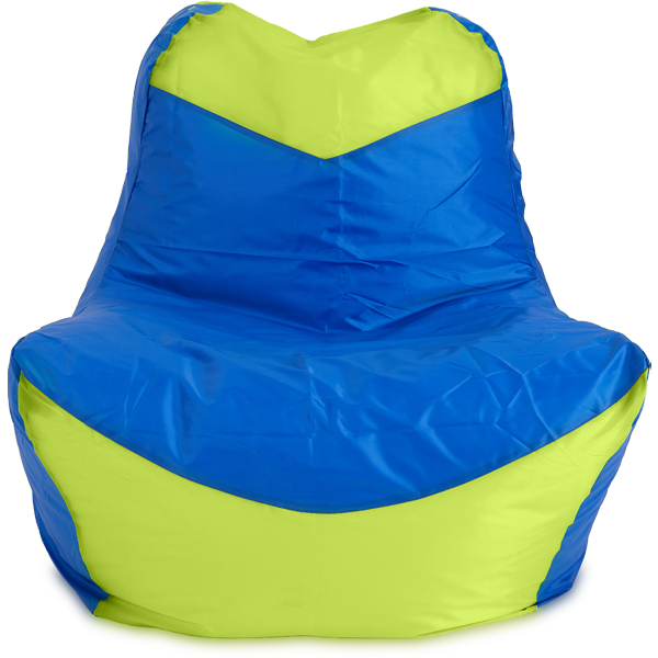Кресло-мешок «Классическое», 100x100x110, Синий и лайм Анфас