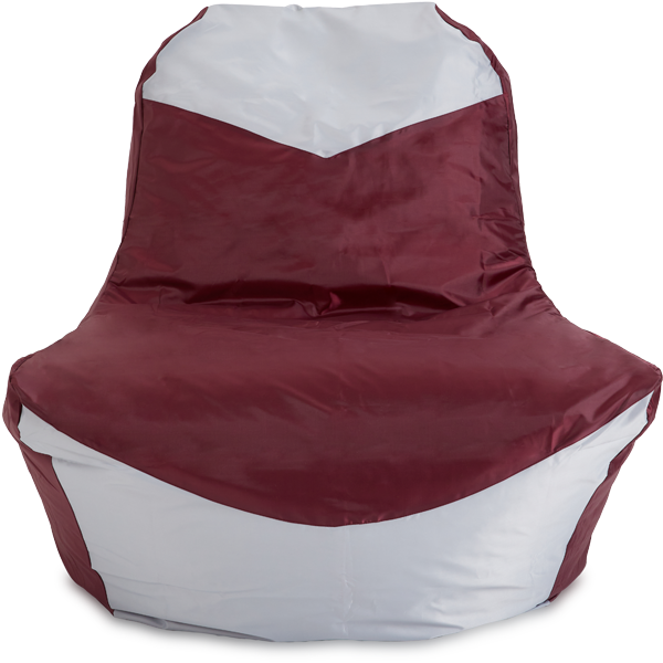 Кресло-мешок «Классическое», 100x100x110, Бордовый и серый Анфас