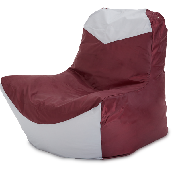 Кресло-мешок «Классическое», 100x100x110, Бордовый и серый Изометрия