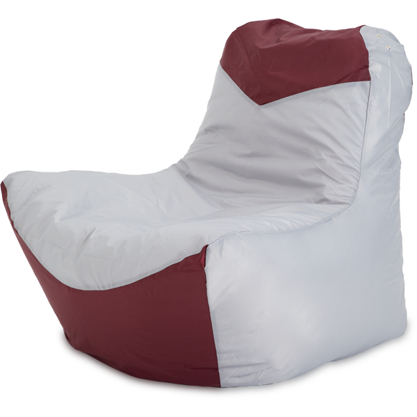 Кресло-мешок «Классическое», 100x100x110, Серый и бордовый Изометрия