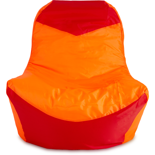 Кресло-мешок «Классическое», 100x100x110, Оранжевый и красный Анфас