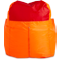 Кресло-мешок «Классическое», 100x100x110, Оранжевый и красный Сзади галлерея