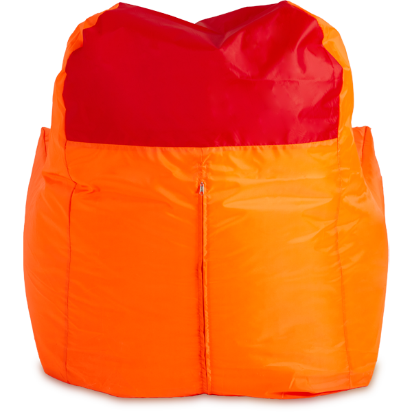 Кресло-мешок «Классическое», 100x100x110, Оранжевый и красный Сзади