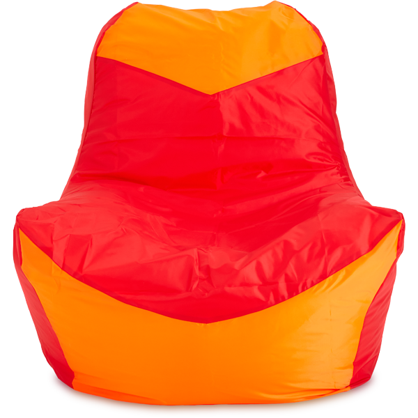 Кресло-мешок «Классическое», 100x100x110, Красный и оранжевый Анфас