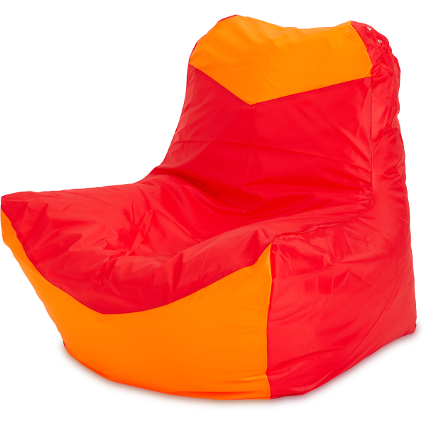 Кресло-мешок «Классическое», 100x100x110, Красный и оранжевый Изометрия