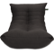 Кресло мешок «Кокон», 70x120x85, Угольный Анфас галлерея