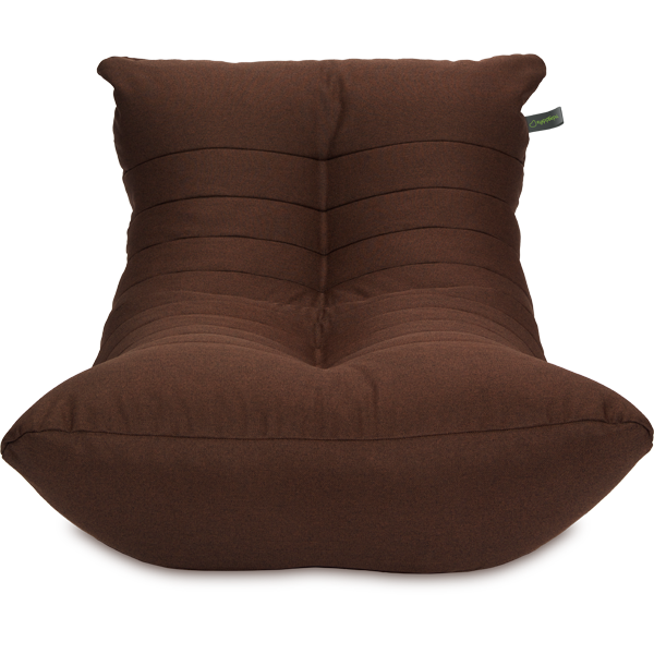 Кресло мешок «Кокон», 70x120x85, Тёмный шоколад Анфас