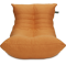 Кресло мешок «Кокон», 70x120x85, Мандариновый Анфас галлерея