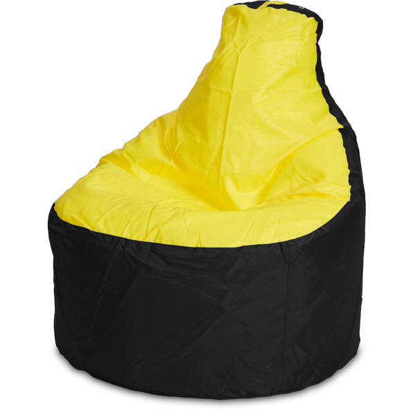 Кресло-мешок «Комфорт», 145x90x90, Черный и желтый Изометрия