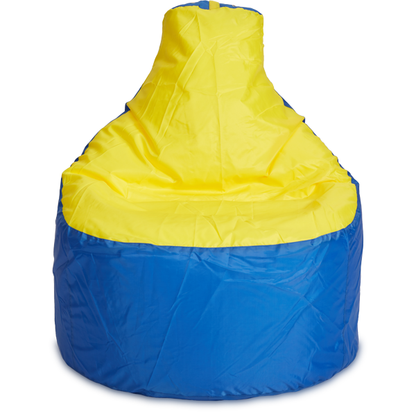 Кресло-мешок «Комфорт», 145x90x90, Синий и желтый Анфас
