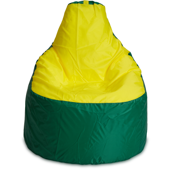 Кресло-мешок «Комфорт», 145x90x90, Зеленый и желтый Анфас
