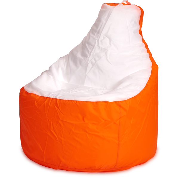 Кресло-мешок «Комфорт», 145x90x90, Оранжевый и белый Изометрия