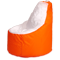 Кресло-мешок «Комфорт», 145x90x90, Оранжевый и белый Профиль галлерея