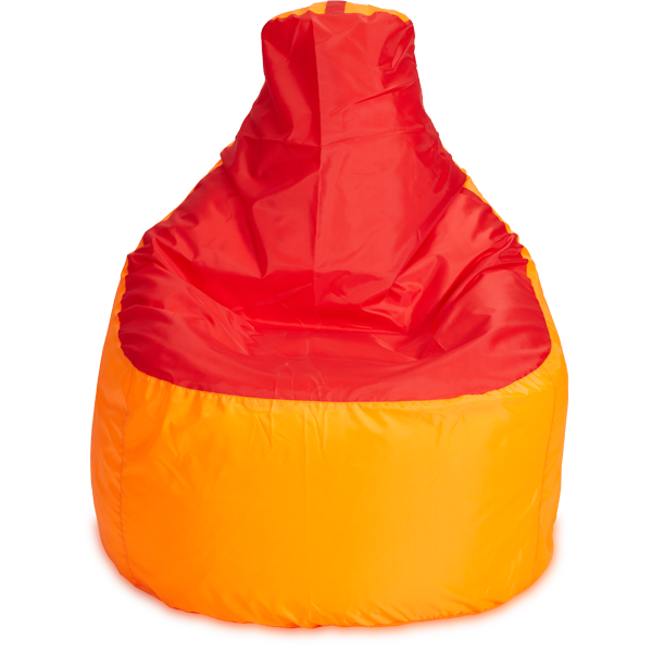 Кресло-мешок «Комфорт», 145x90x90, Оранжевый и красный Анфас