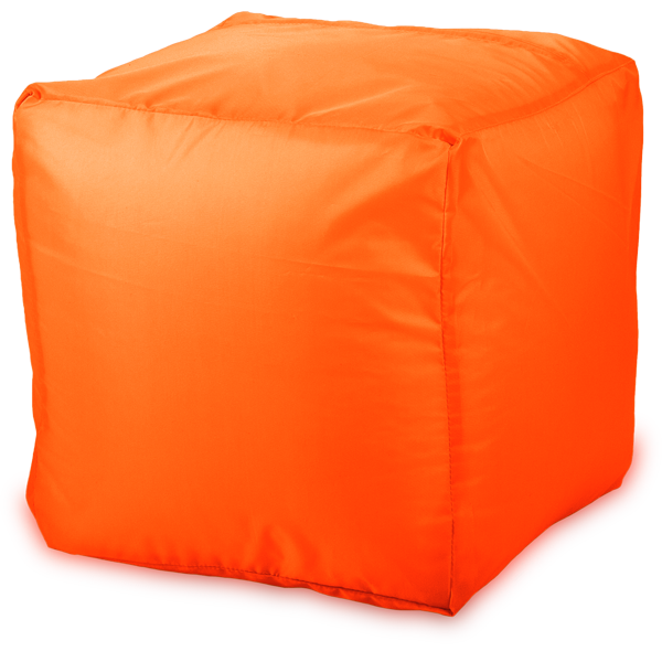 Пуфик «Куб», оранжевый Изометрия