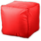 Пуфик «Куб», красный Изометрия галлерея