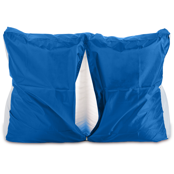 Кресло-мешок «Диван», 120x85x160, Синий и серый Молния