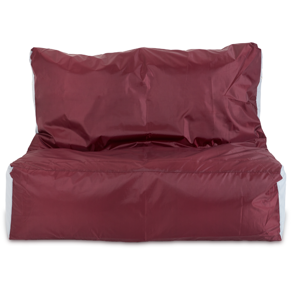 Кресло-мешок «Диван», 120x85x160, Бордовый и серый Анфас