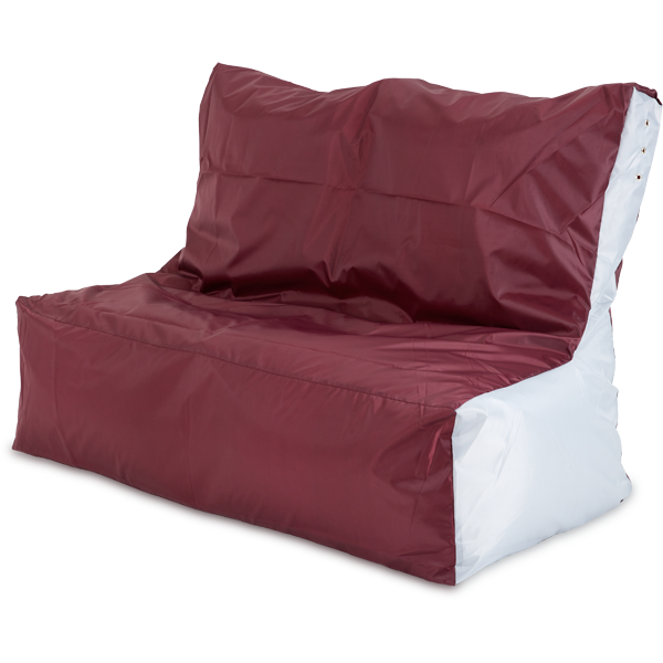 Кресло-мешок «Диван», 120x85x160, Бордовый и серый Изометрия