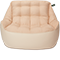 Кресло мешок «Диван Босс», 90x130x95, Кожа Бежевый Анфас галлерея