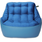 Кресло мешок «Диван Босс», 90x130x95, Синий и голубой Анфас галлерея