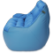 Кресло мешок «Диван Босс», 90x130x95, Синий и голубой Профиль галлерея