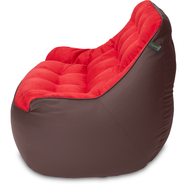 Кресло мешок «Диван Босс», 90x130x95, Коричневый и красный Профиль