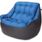 Кресло мешок «Диван Босс», 90x130x95, Графит и голубой Изометрия галлерея