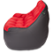 Кресло мешок «Диван Босс», 90x130x95, Графит и красный Профиль галлерея
