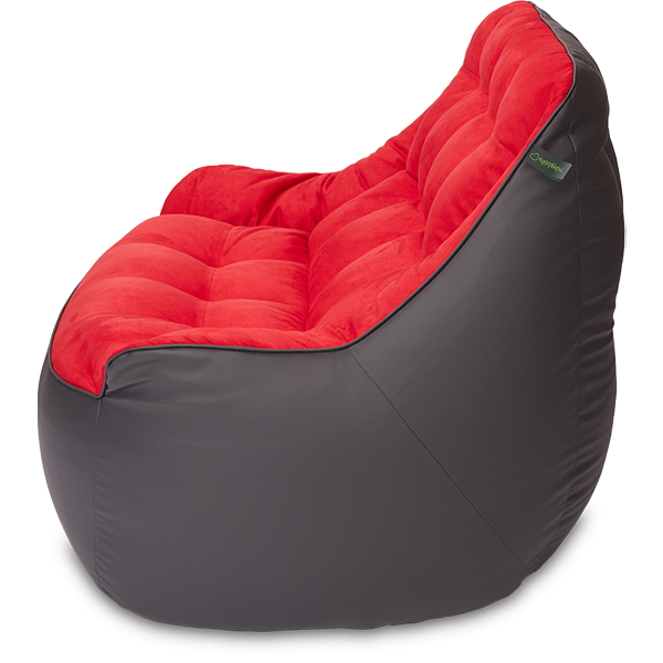 Кресло мешок «Диван Босс», 90x130x95, Графит и красный Профиль