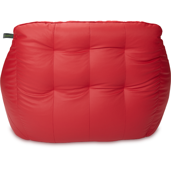 Кресло мешок «Диван Босс», 90x130x95, Кожа Красный Сзади
