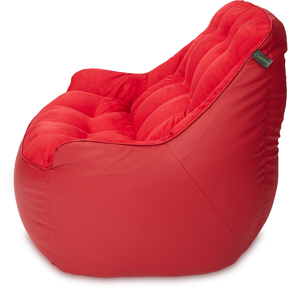 Кресло мешок «Диван Босс», 90x130x95, Кожа Красный Профиль