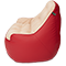Кресло мешок «Диван Босс», 90x130x95, Красный и бежевый Профиль галлерея