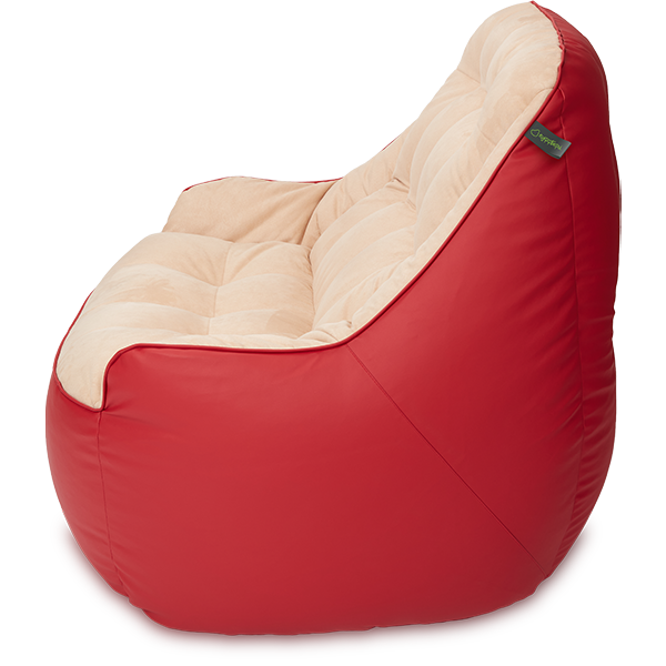 Кресло мешок «Диван Босс», 90x130x95, Красный и бежевый Профиль