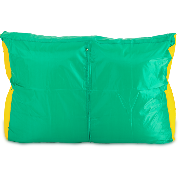 Кресло-мешок «Диван», 120x85x160, Зеленый и желтый Сзади