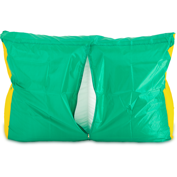 Кресло-мешок «Диван», 120x85x160, Зеленый и желтый Молния