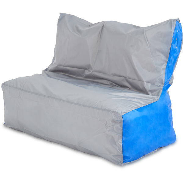 Кресло-мешок «Диван», 120x85x160, Серый и синий Изометрия