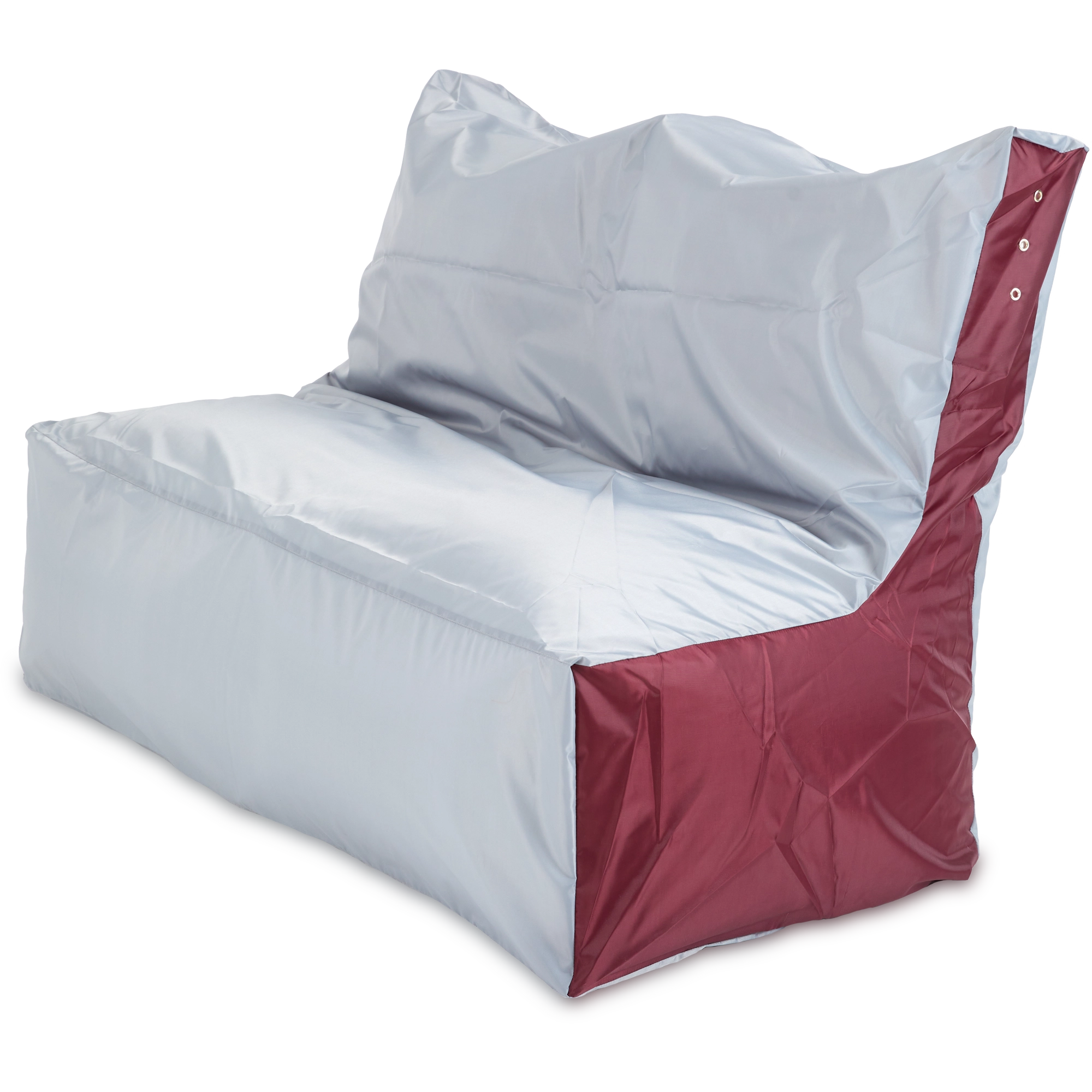 Кресло-мешок «Диван» Серый и бордовый