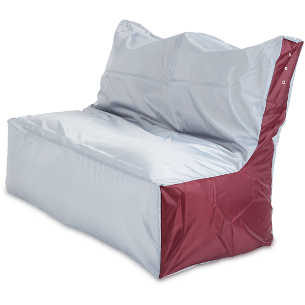Кресло-мешок «Диван», 120x85x160, Серый и бордовый Изометрия
