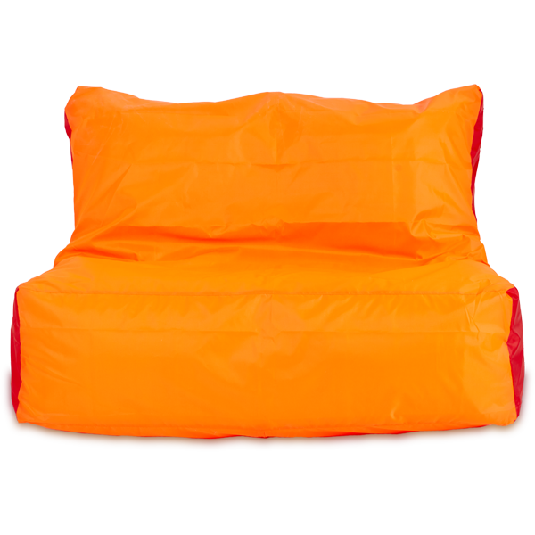 Кресло-мешок «Диван», 120x85x160, Оранжевый и красный Анфас