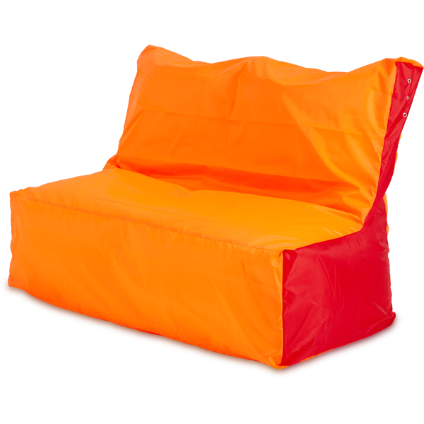Кресло-мешок «Диван», 120x85x160, Оранжевый и красный Изометрия