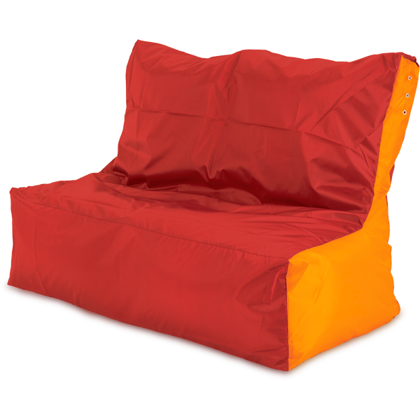 Кресло-мешок «Диван», 120x85x160, Красный и оранжевый Изометрия