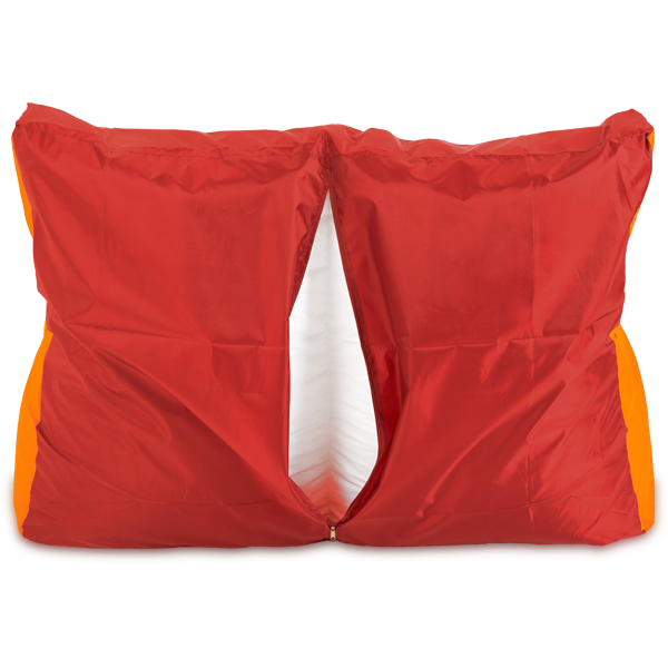 Кресло-мешок «Диван», 120x85x160, Красный и оранжевый Молния